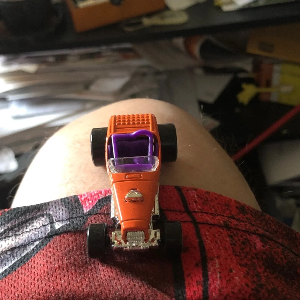 Orange Purple Toy Hot Rod Car